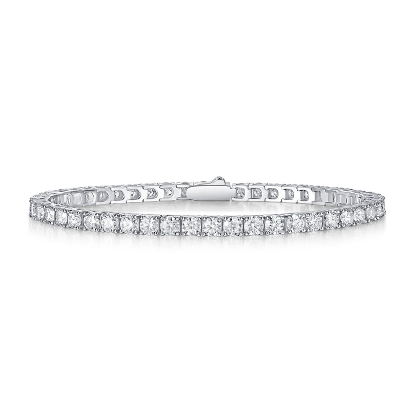 Unique — Signature Sterling Silver Bracelet (Luxury Moissanite)