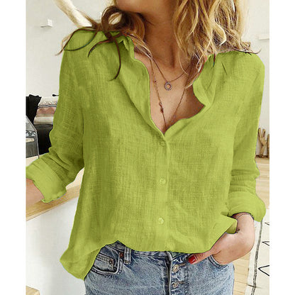 Loose Button Lapel Cardigan Top