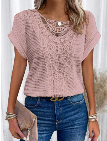Hollow Out Short-sleeved T-shirt