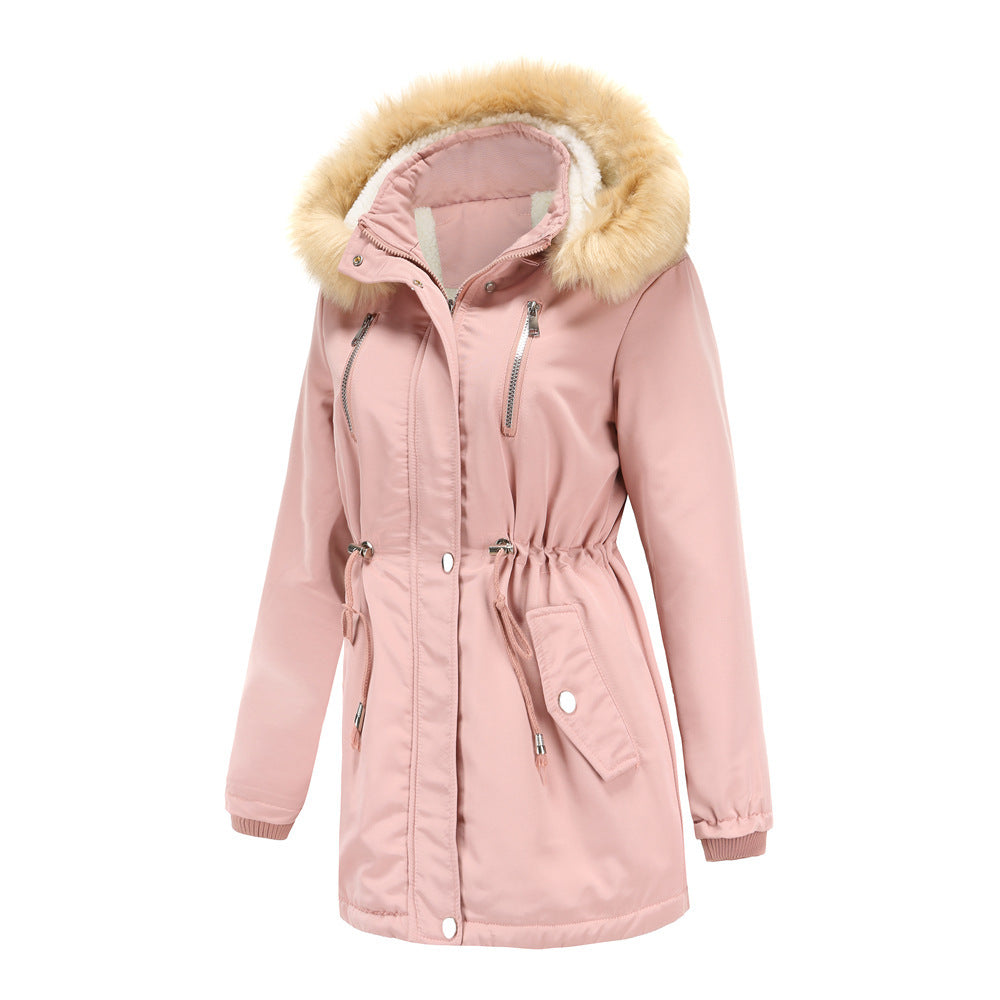 Detachable Hooded Fleece Winter Coat