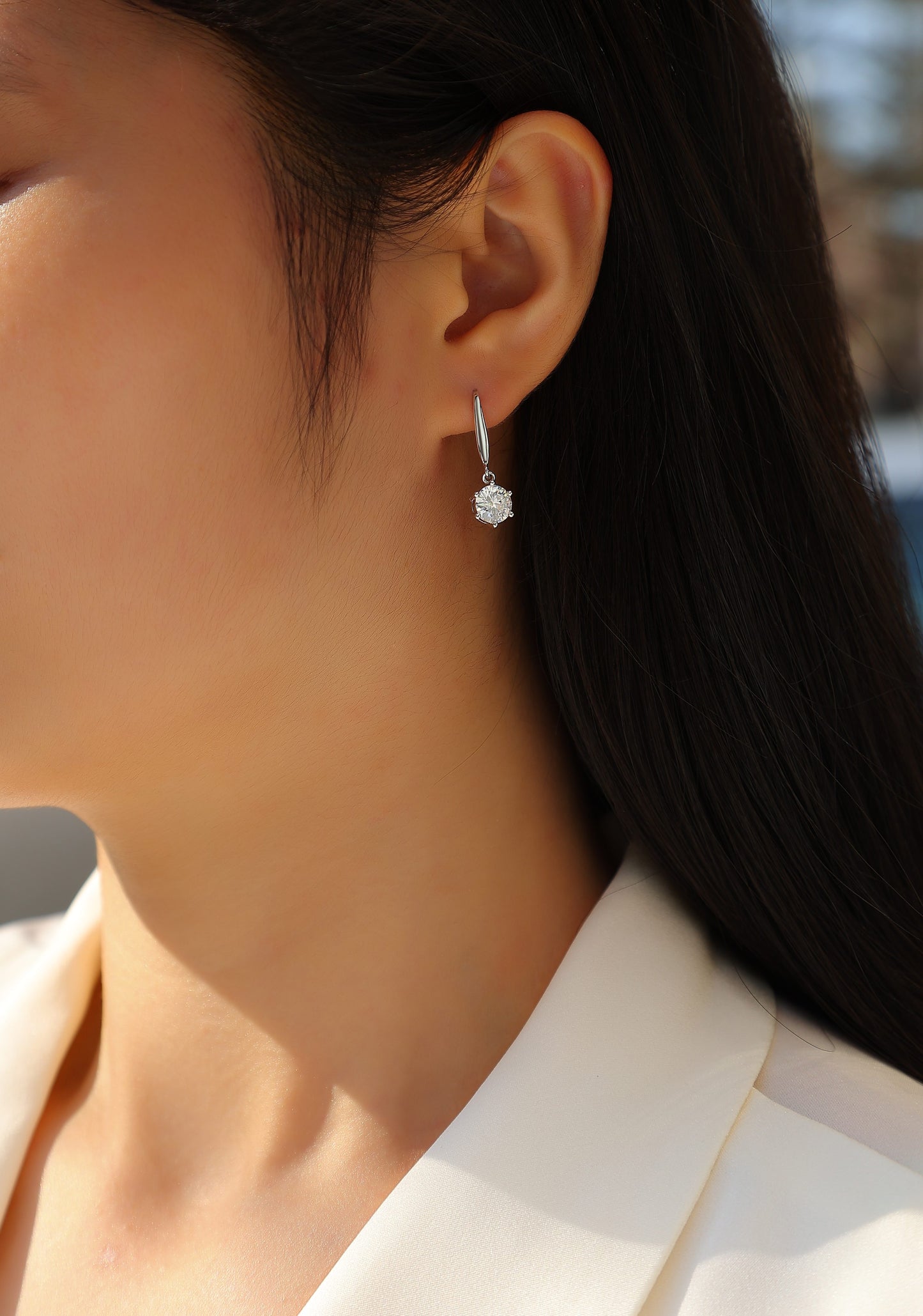 Jumping Wind — Signature Sterling Silver Stud Earrings (1 Carat)