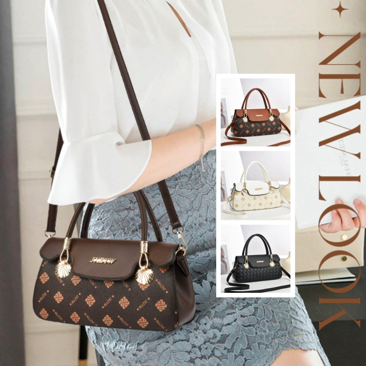 Vintage Exquisite Letter-printed Handbag