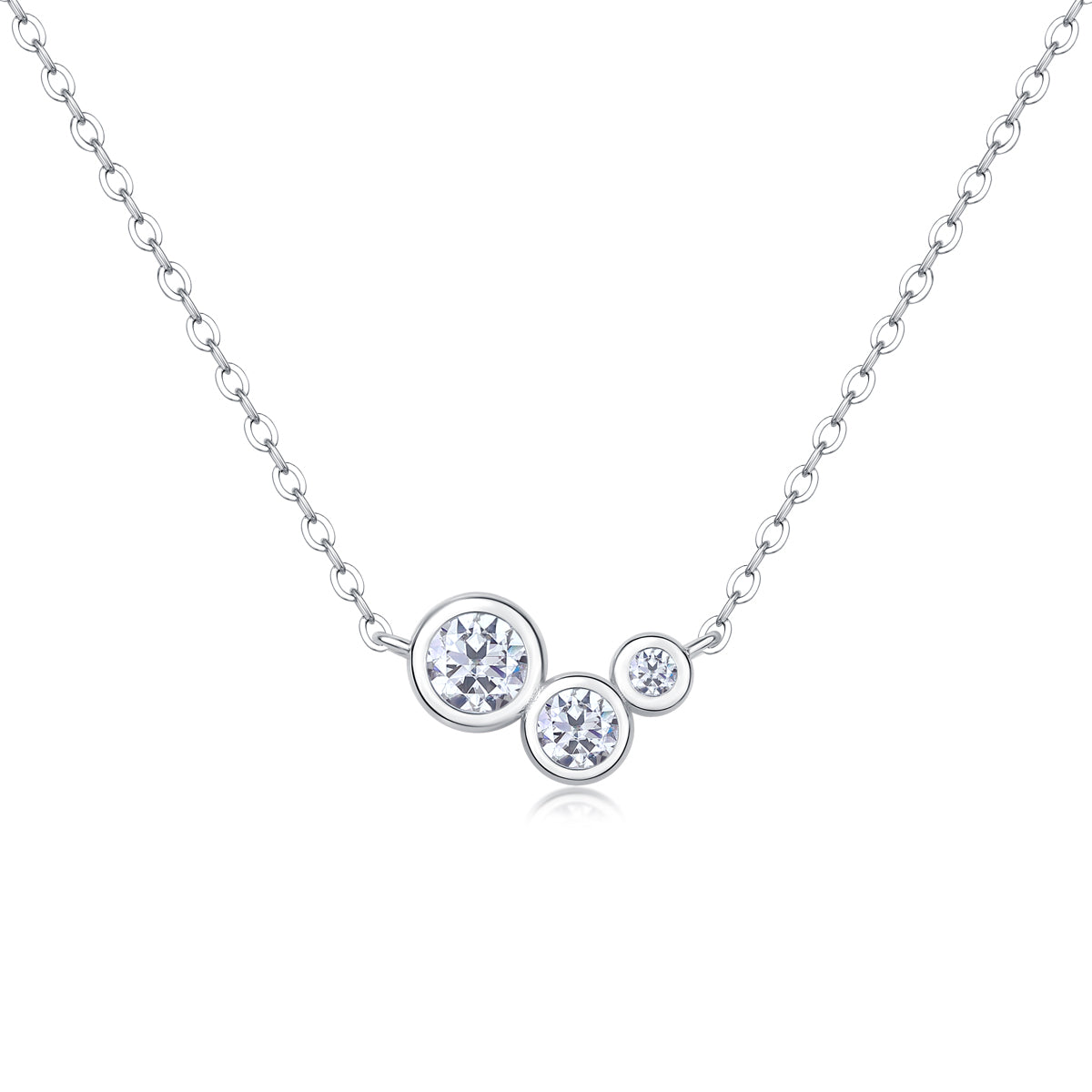 White Dew — Signature Sterling Silver Pendant Necklace (Luxury Moissanite)
