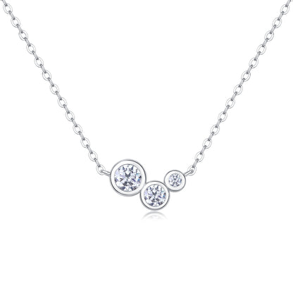 White Dew — Signature Sterling Silver Pendant Necklace (Luxury Moissanite)