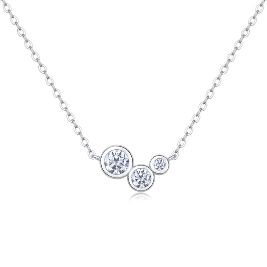 White Dew — Signature Sterling Silver Pendant Necklace (Luxury Moissanite)