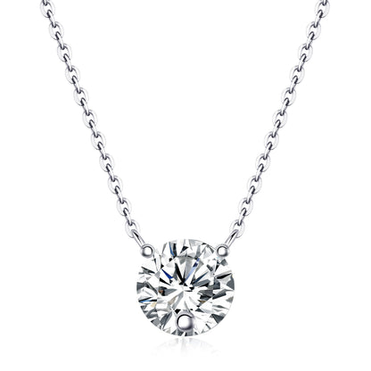 Love Of Time — Signature Sterling Silver Pendant Necklace (2 Carats, Luxury Moissanite)