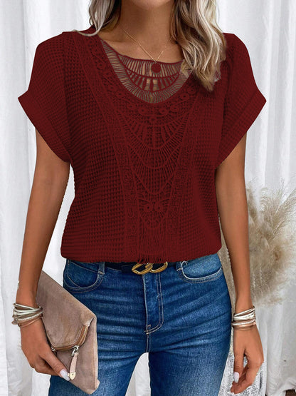 Hollow Out Short-sleeved T-shirt
