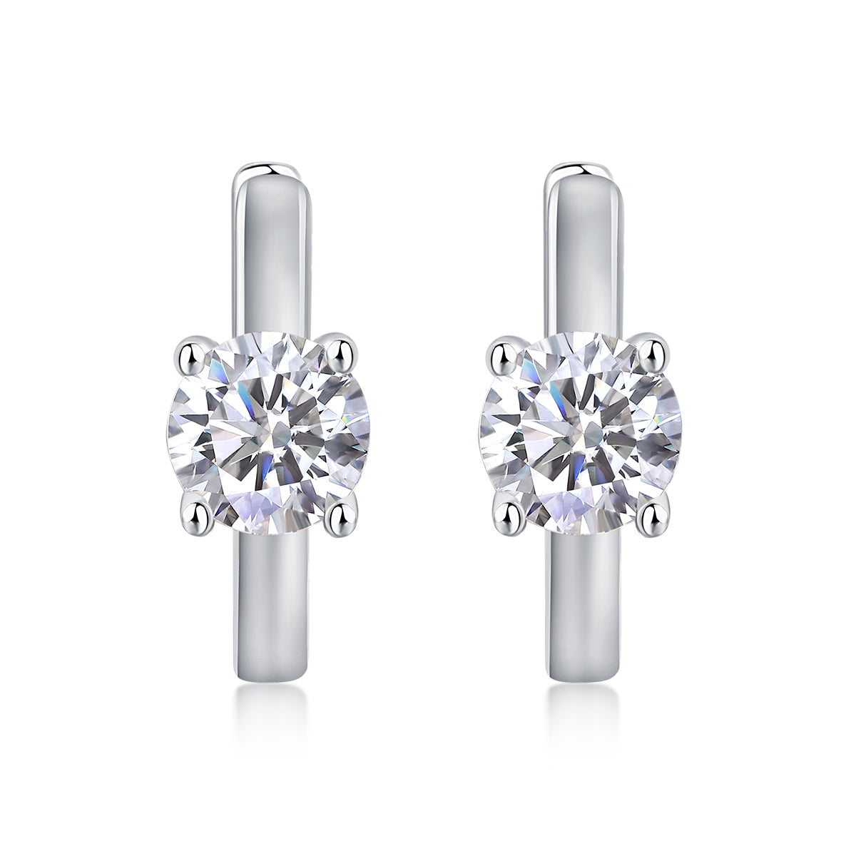 Set Out From The Heart — Signature Sterling Silver Stud Earrings (0.5 Carat)