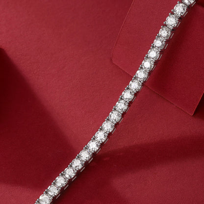 Unique — Signature Sterling Silver Bracelet (Luxury Moissanite)