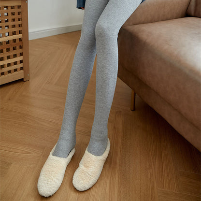 High-Waist Plush Striped Leggings