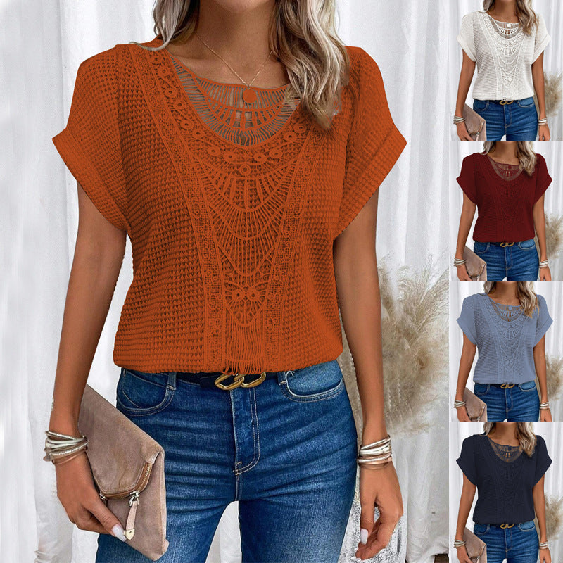 Hollow Out Short-sleeved T-shirt