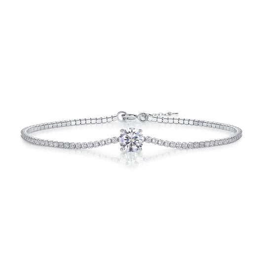 Dawn — Signature Sterling Silver Bracelet (Luxury Moissanite)