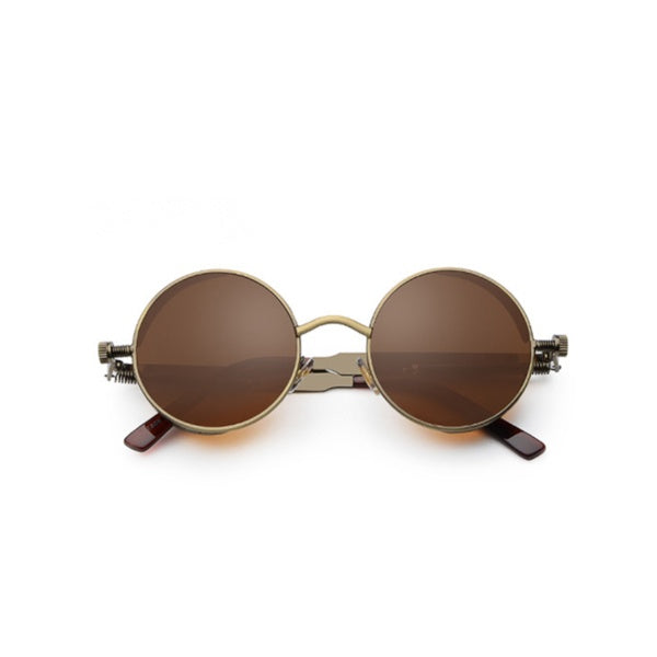 Gothic Steampunk Sunglasses Round Lens Metal Frame
