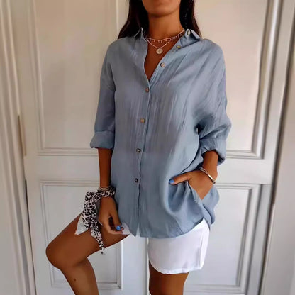 Lapel Long Sleeve Shirt