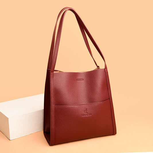 Solid Color Shoulder Bag