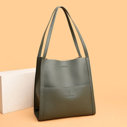 Solid Color Shoulder Bag