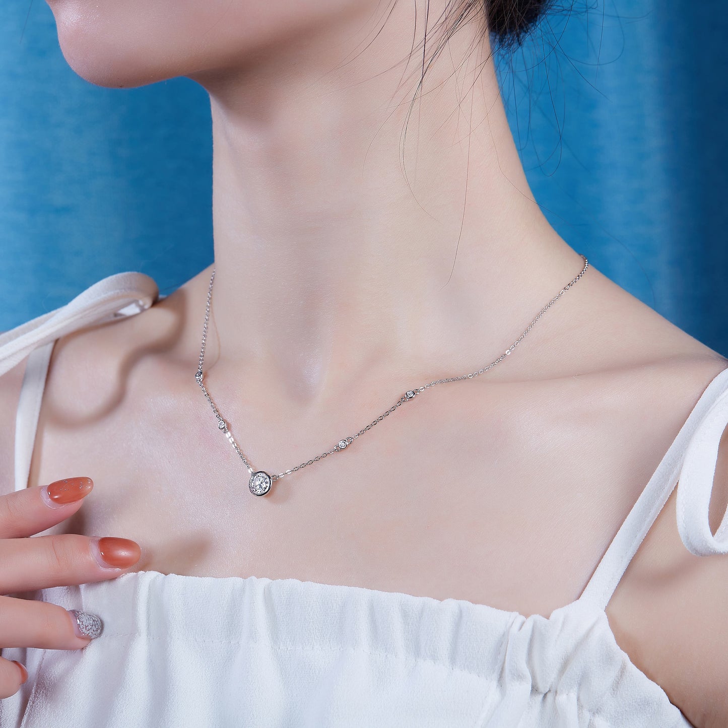 Natural Reverie — Signature Sterling Silver Pendant Necklace (1 Carat, Luxury Moissanite)