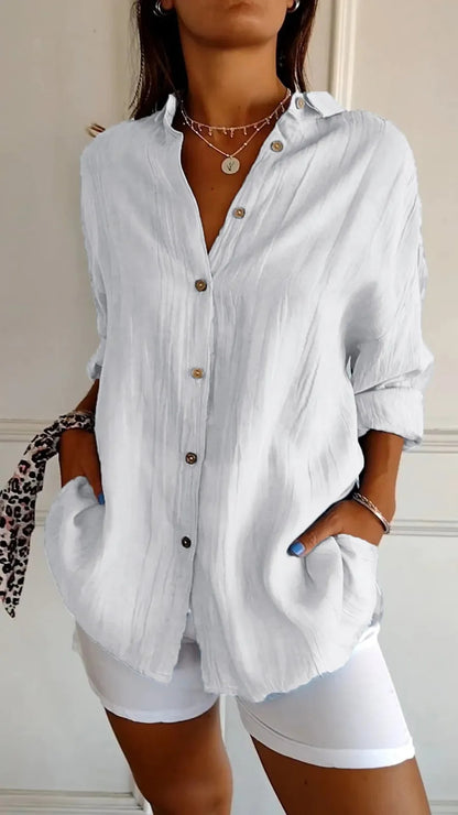 Lapel Long Sleeve Shirt