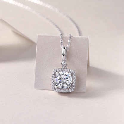 Innocent Mary — Signature Sterling Silver Pendant Necklace (Luxury Moissanite)